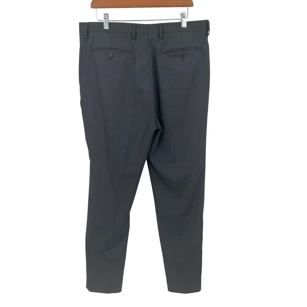 Banana Republic Dress Pants Mens 36x32 Charcoal Slim Fit Minimalist Classic